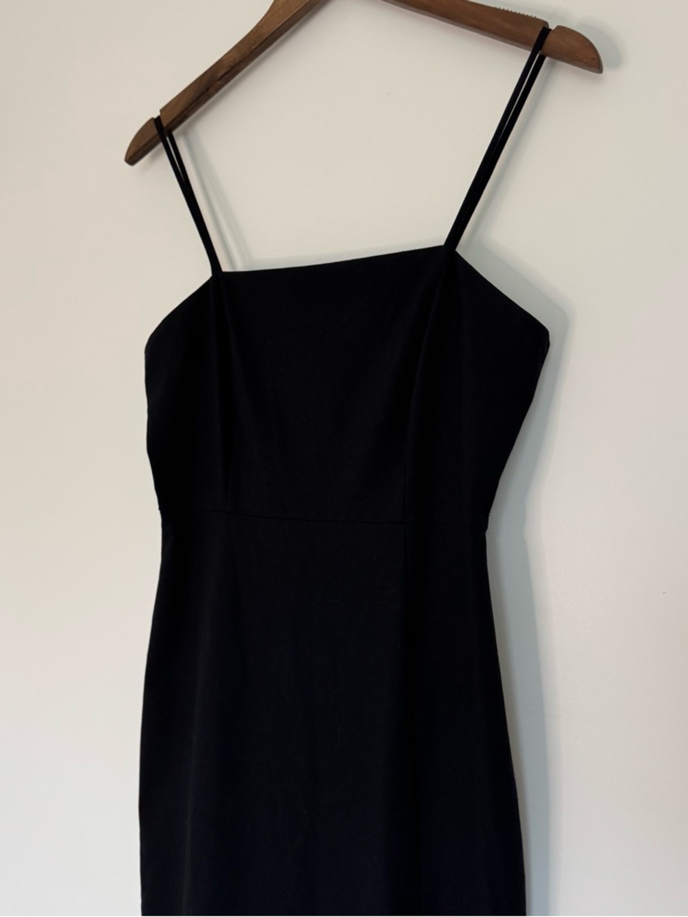 Small Black Midi Tube Dress with Slit Classic Minimalist Old Money Chic Zara - Picture 6 of 15